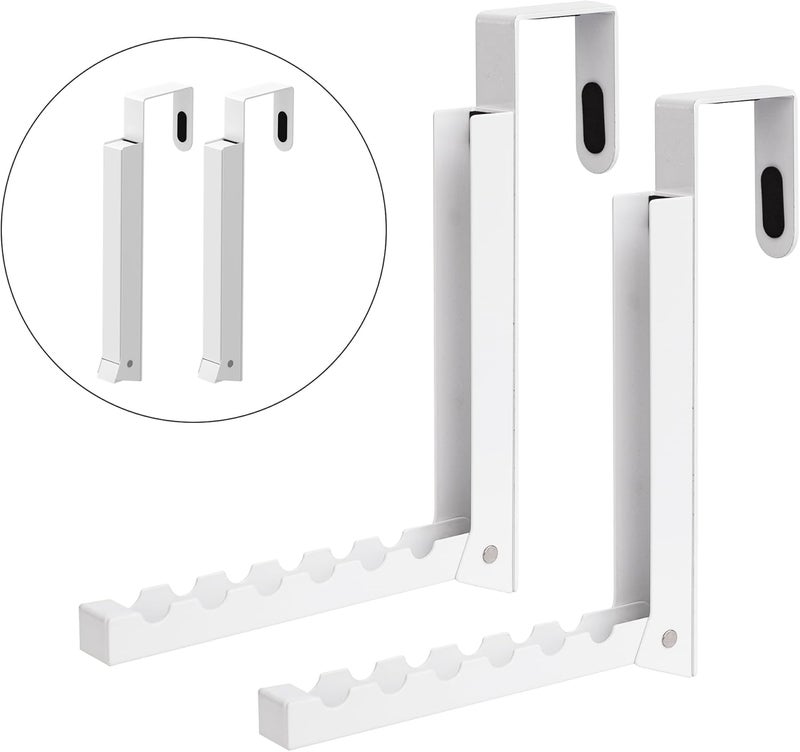 Inntop Over The Door Hanger Hooks for Clothes, Over The Door Clothes Drying Rack for Laundry, Heavy Duty Metal Foldable Portable Clothing Hanging Rack (2 Pack) - Image 1